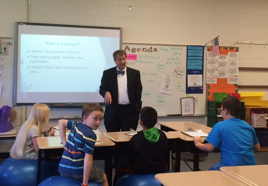 Andrew Atherton Speaks to Hominy Valley Elementary School
