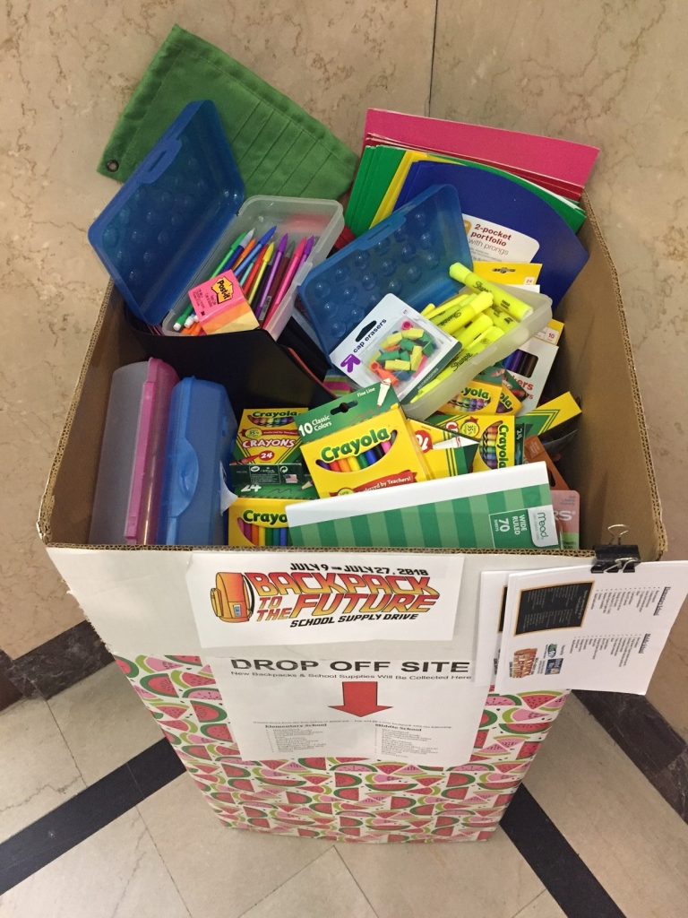 Back to the Future School Supply Drive at McGuire Wood & Bissette