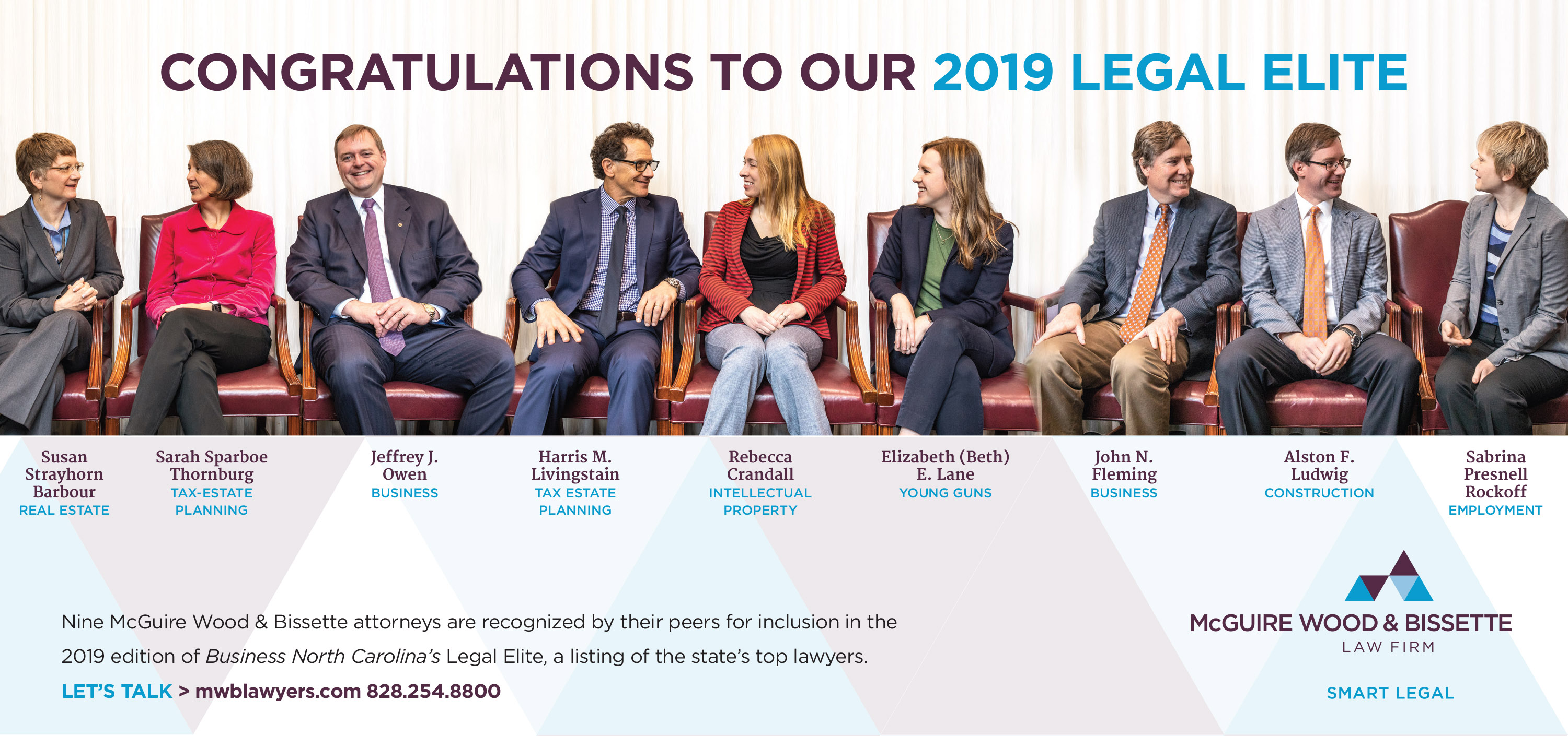 McGuire Wood & Bissette Attorneys Peers Selected to Business North Carolina Magazine's "2019 Legal Elite"