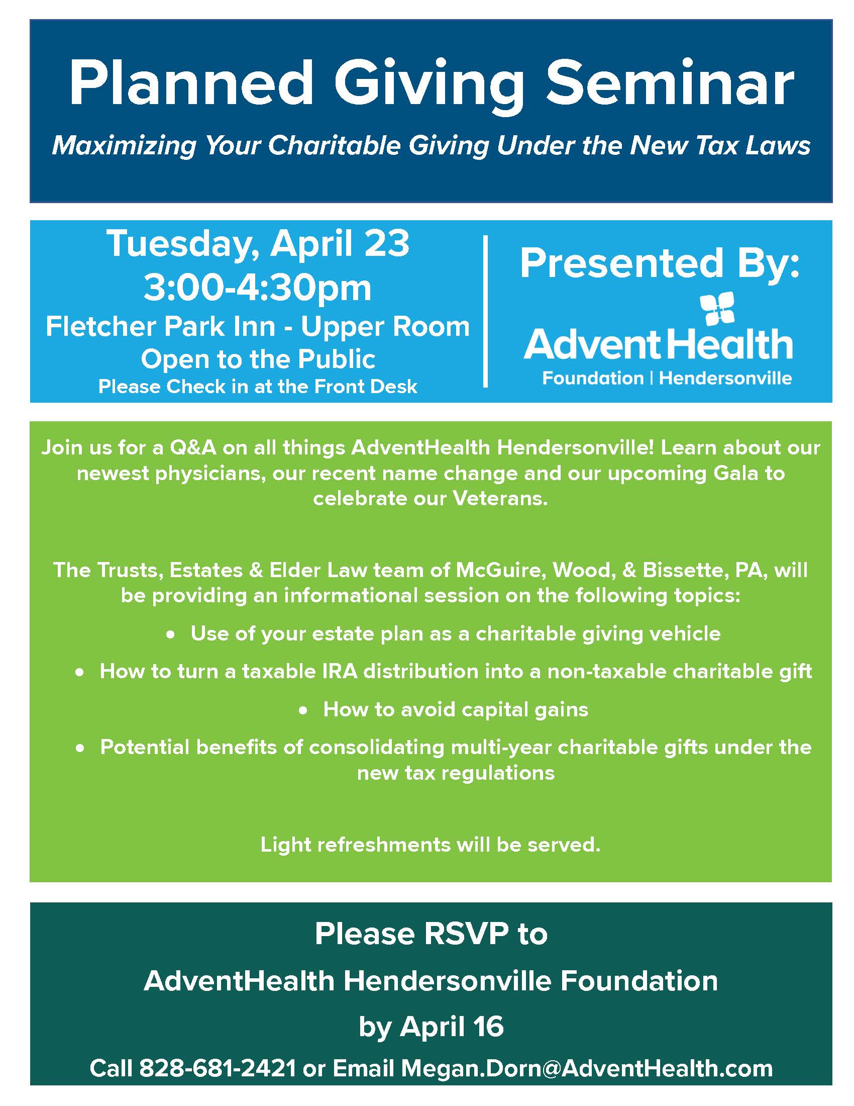 McGuire Wood & Bissette Planned Giving Seminar