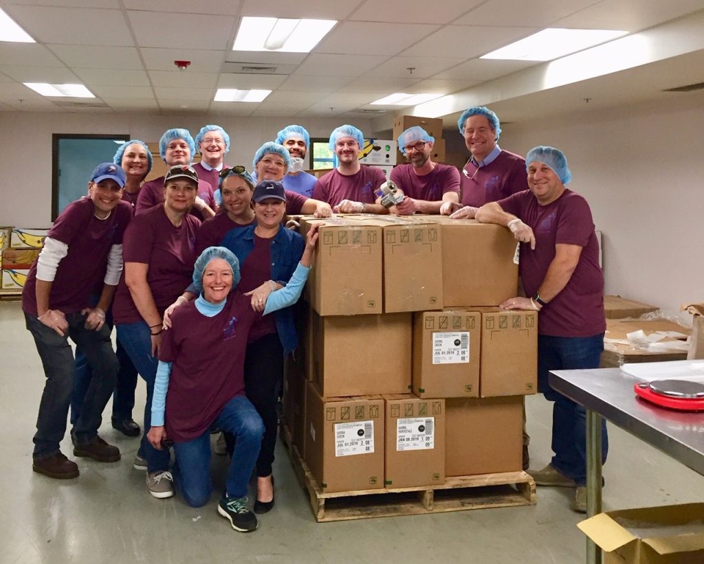 McGuire Wood & bissette Group Volunteers at Manna FoodBank