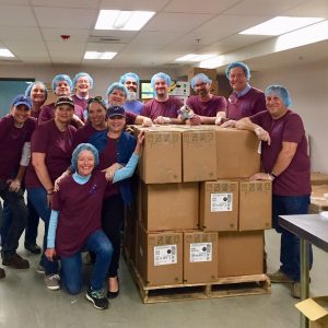 McGuire Wood & bissette Group Volunteers at Manna FoodBank