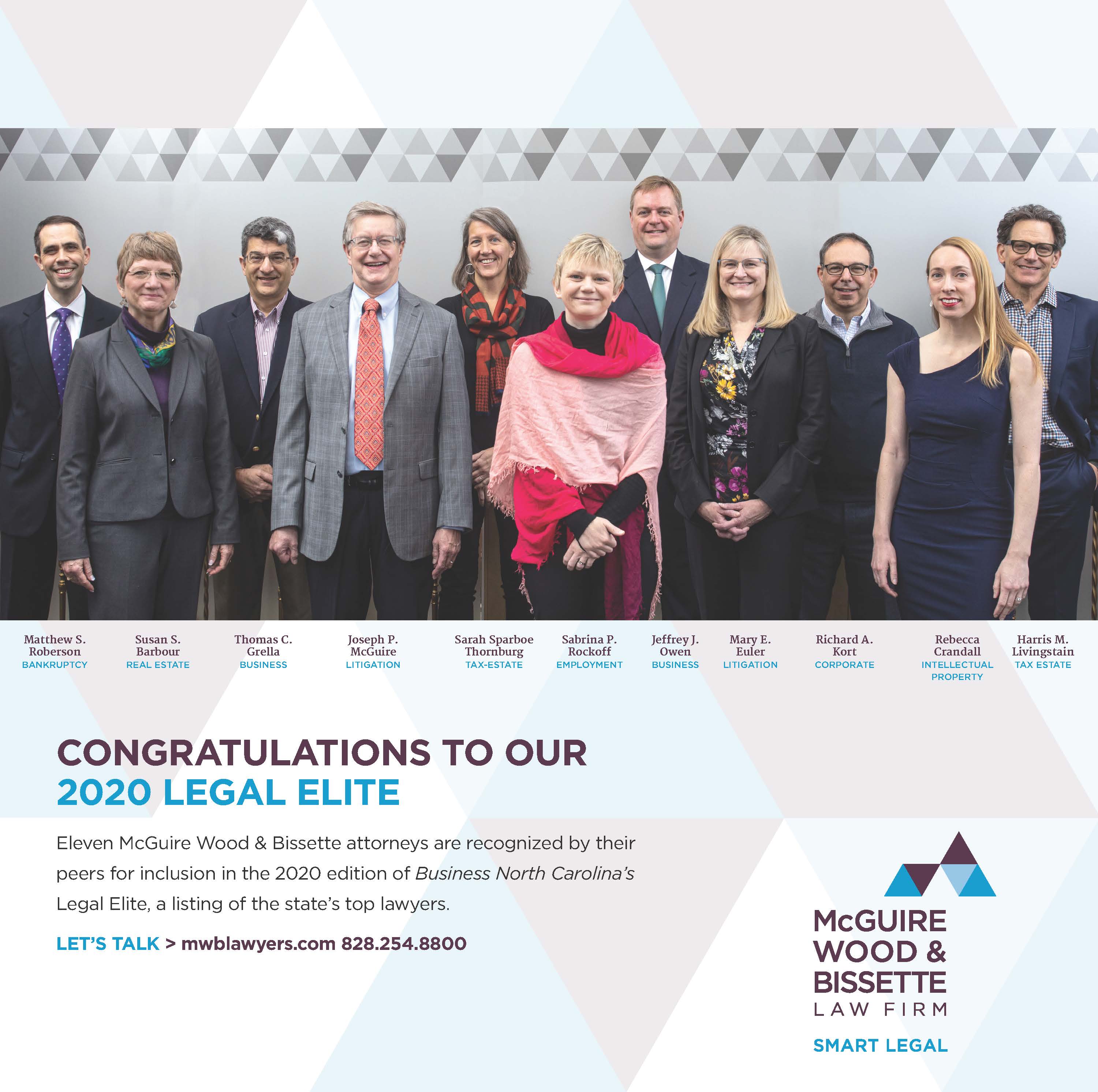 McGuire Wood & Bissette 2020 Legal Elite Attorneys
